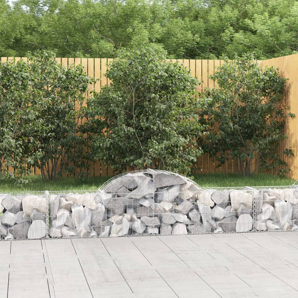 Obokane gabion košare 40 kosov 200x30x40/60 cm pocinkano železo