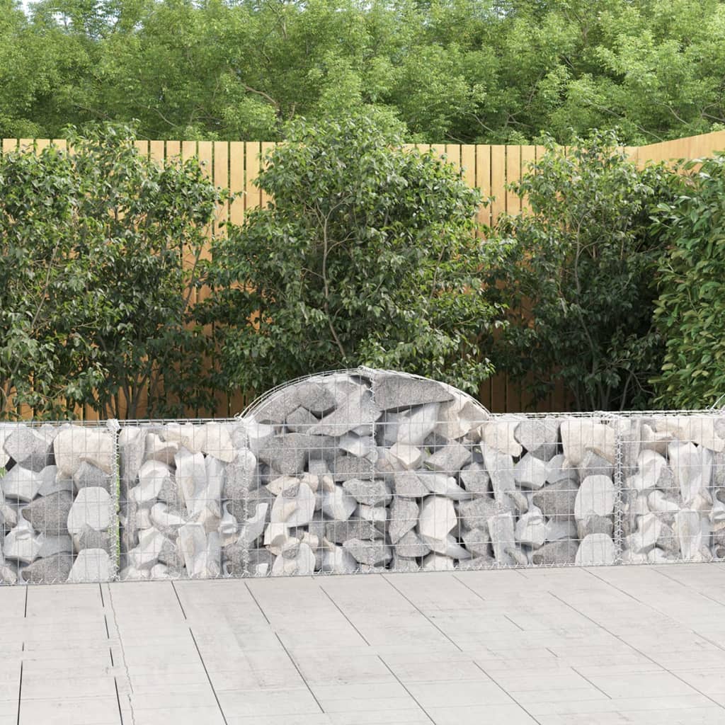 Obokana gabionska košara 50 kosov 200x30x60/80cm cinkano železo