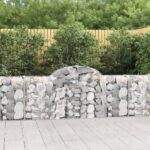 Obokane gabion košare 15 kosov 200x30x80/100 cm cinkano železo