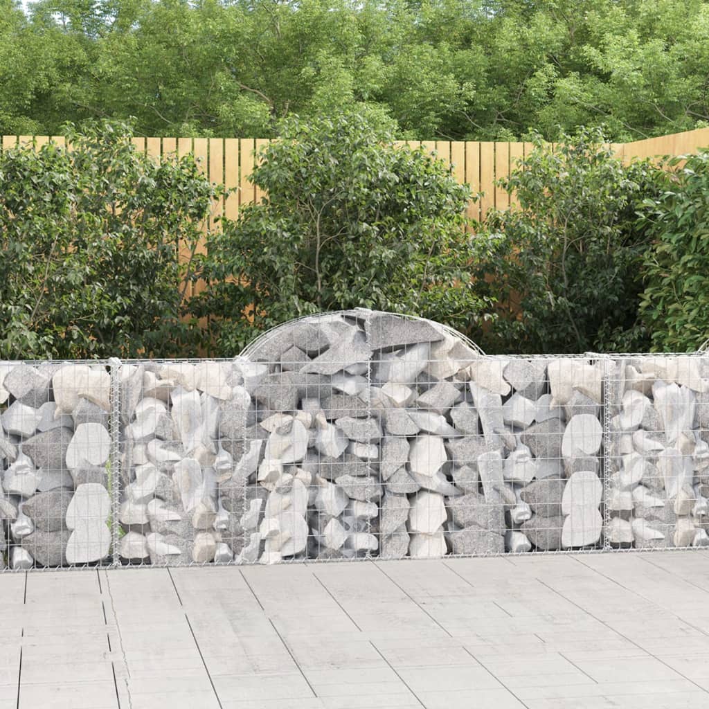 Obokane gabion košare 15 kosov 200x30x80/100 cm cinkano železo