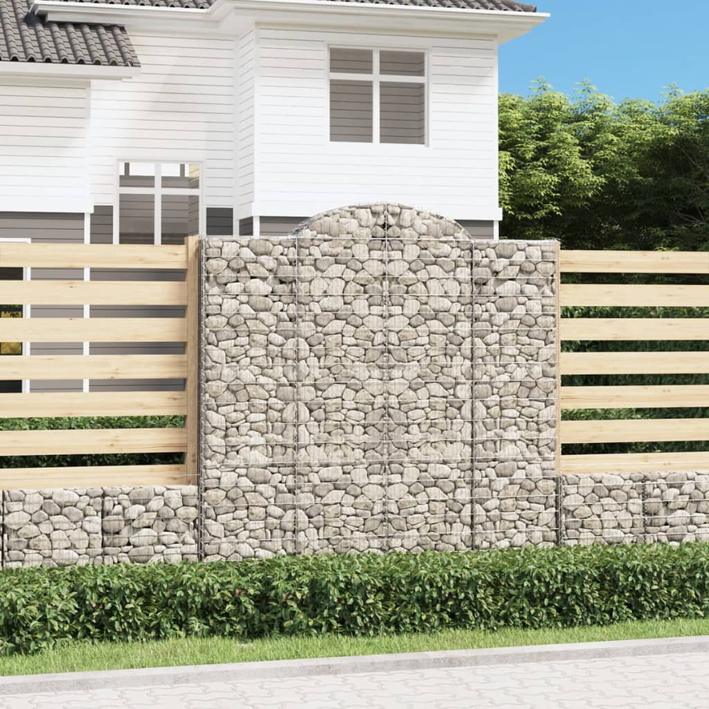 Obokane gabion košare 10 kos 200x30x200/220 cm pocinkano železo