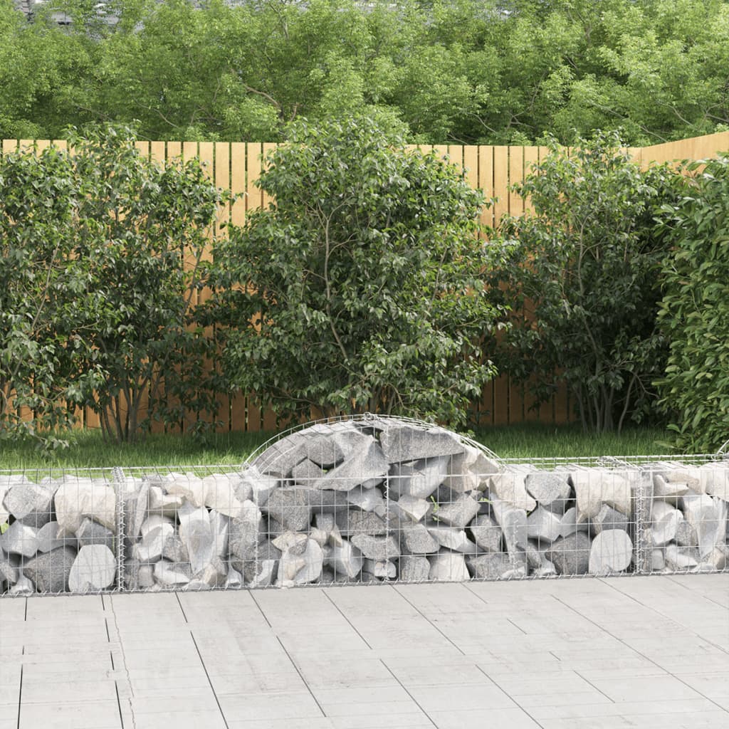 Obokane gabion košare 40 kosi 200x50x40/60 cm pocinkano železo