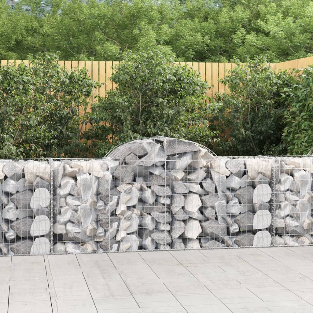 Obokane gabion košare 15 kosov 200x50x80/100 cm cinkano železo