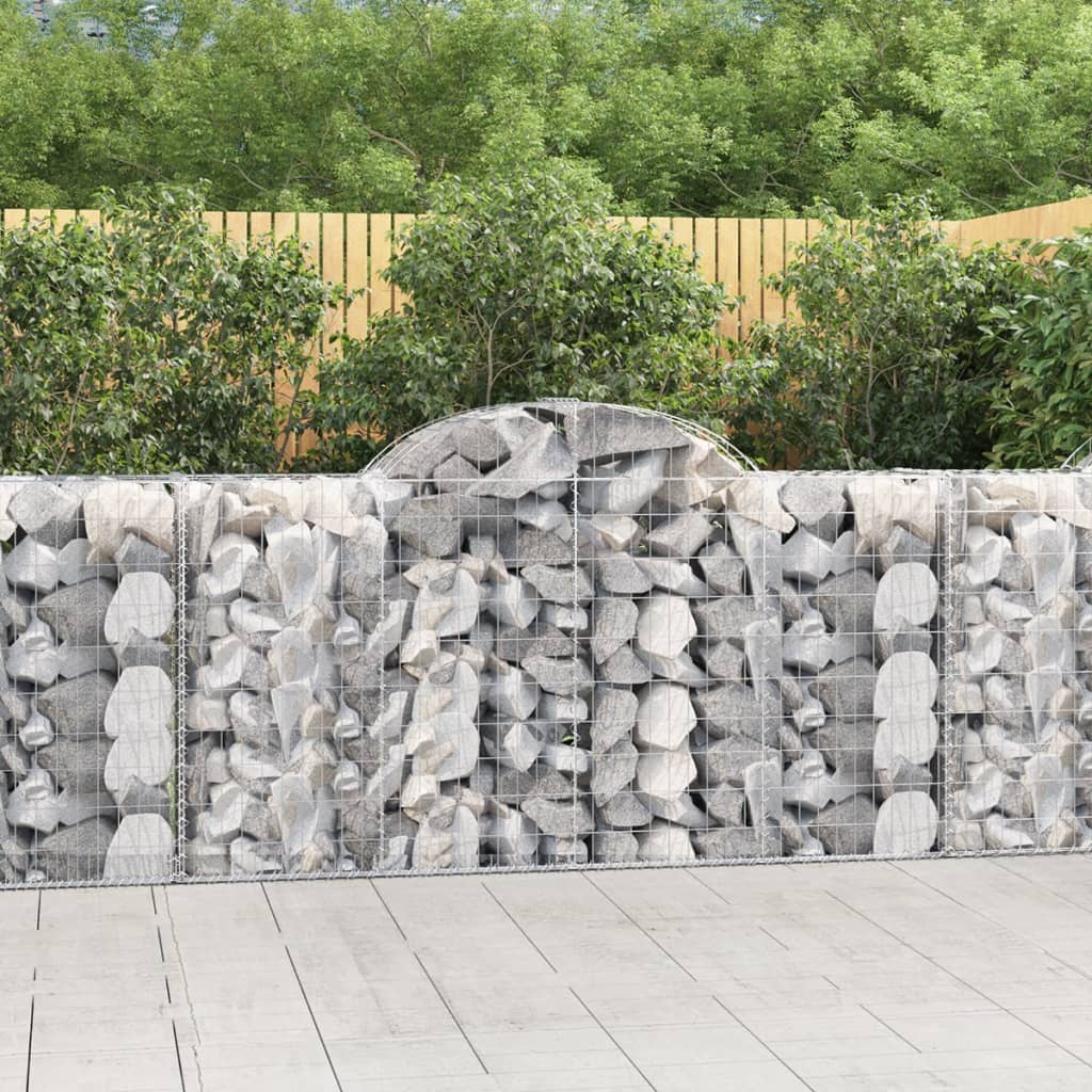 Obokana gabionska košara 18 kos 200x50x100/120cm cinkano železo