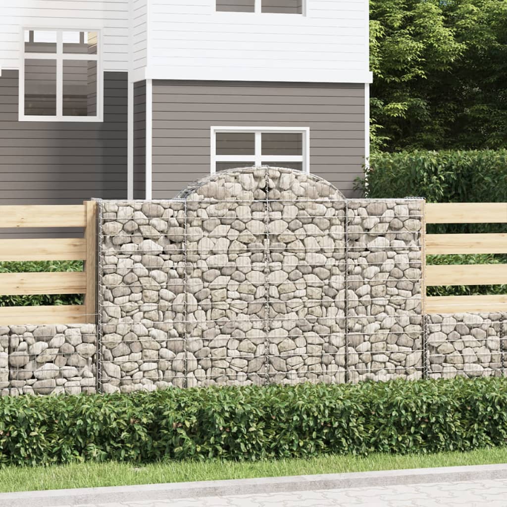 Obokane gabion košare 50 kos 200x50x140/160 cm pocinkano železo