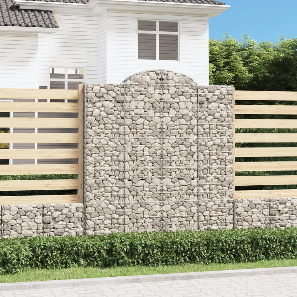 Obokane gabion košare 10 kos 200x50x220/240 cm pocinkano železo