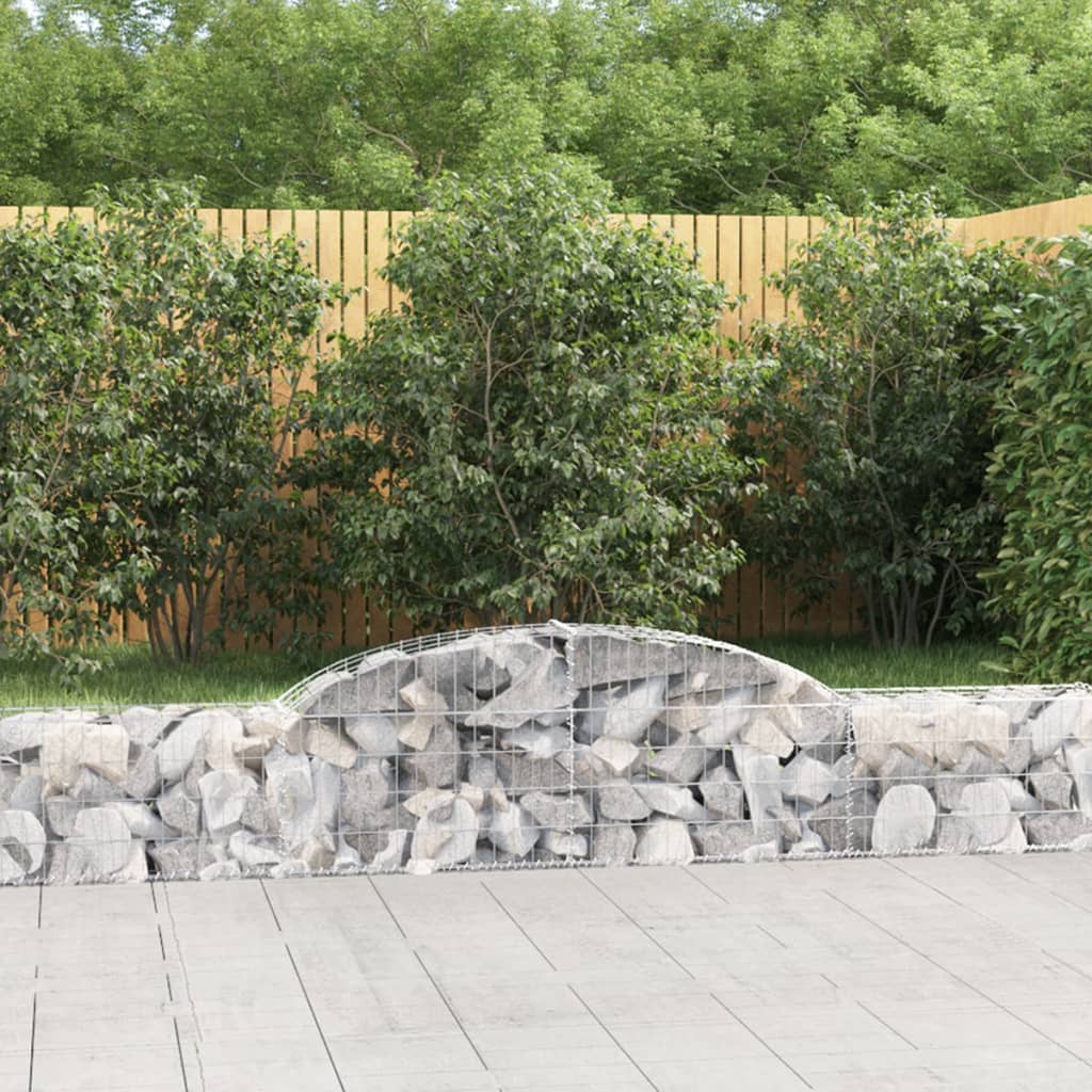 Obokane gabion košare 17 kosi 300x30x40/60 cm pocinkano železo