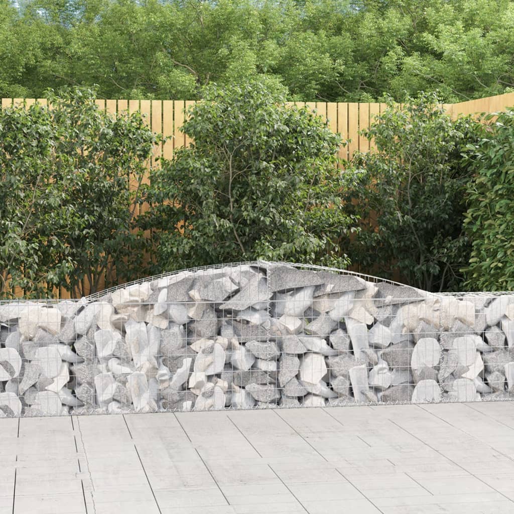 Obokana gabionska košara 15 kosov 400x30x60/80cm cinkano železo
