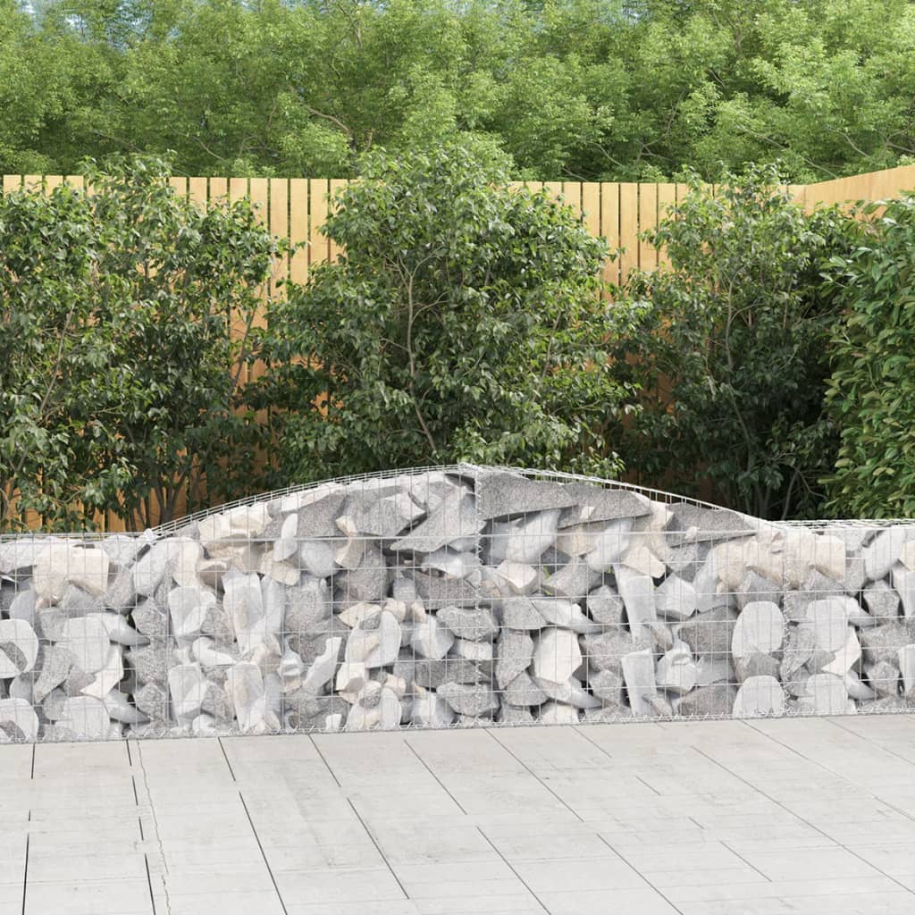 Obokana gabionska košara 20kosa 400x30x60/80cm pocinkano železo