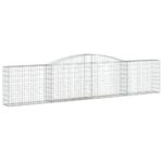Obokane gabion košare 8 kosov 400x30x80/100 cm cinkano železo - Image 3