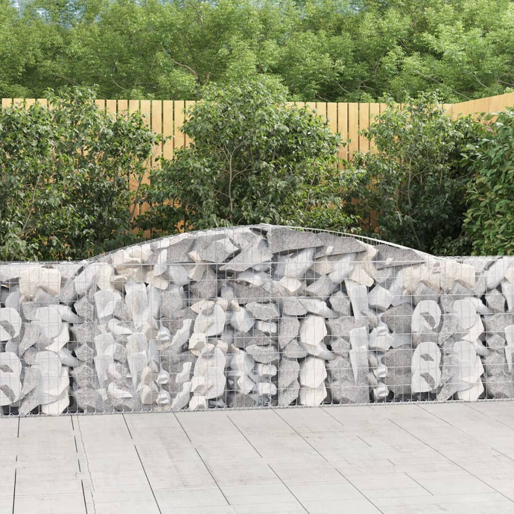 Obokane gabion košare 9 kosov 400x30x80/100 cm cinkano železo