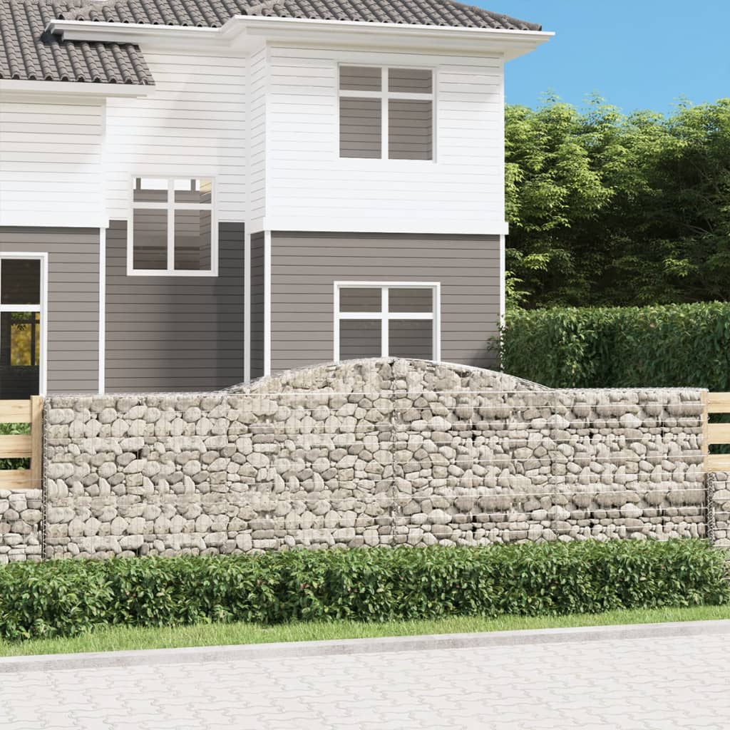 Obokane gabion košare 15kosov 400x30x120/140cm pocinkano železo