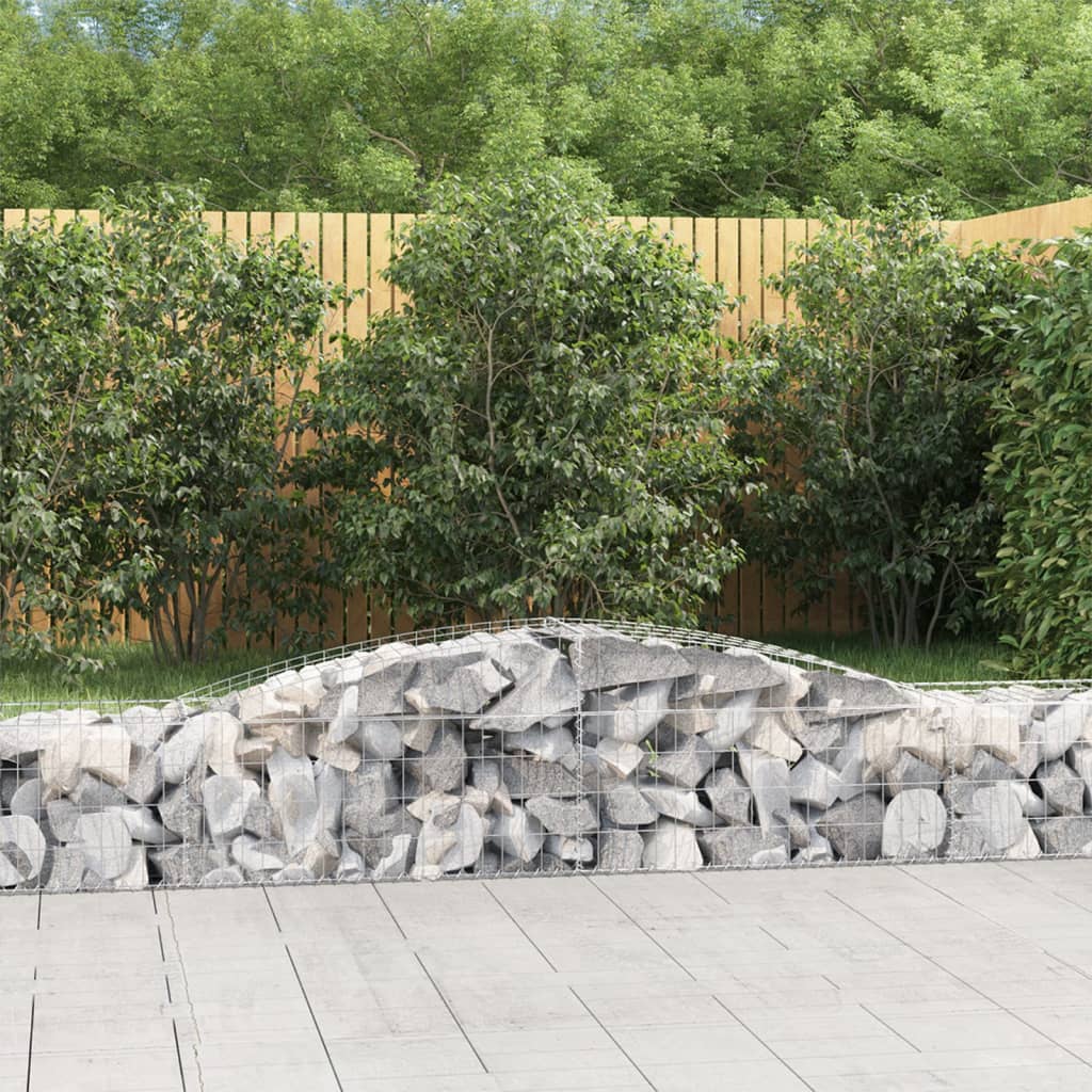 Obokane gabion košare 25 kosa 400x50x40/60 cm pocinkano železo