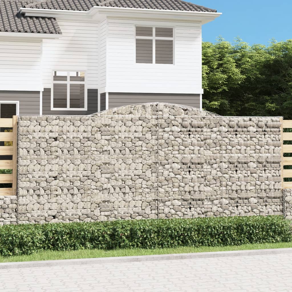 Obokane gabion košare 10 kos 400x50x180/200 cm pocinkano železo