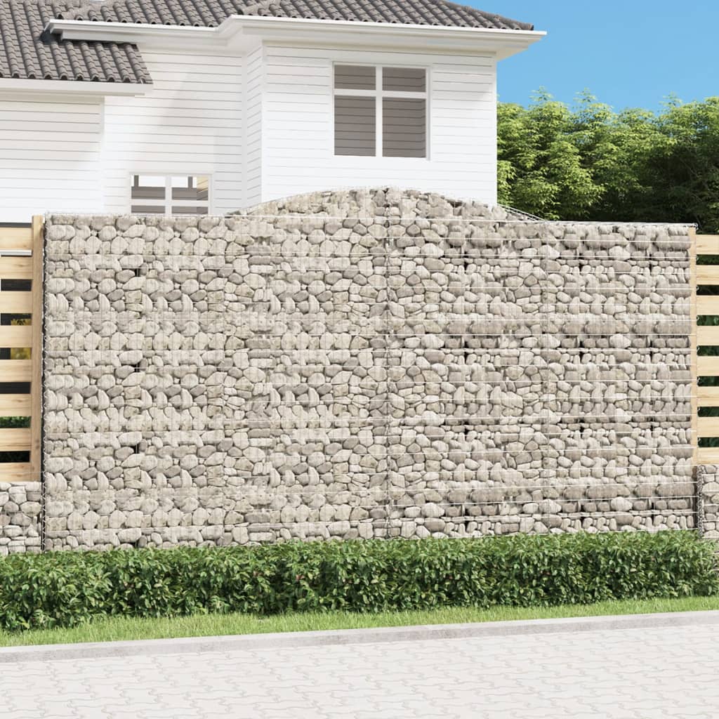Obokane gabion košare 10 kosa 400x50x220/240cm pocinkano železo