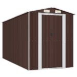 Vrtna lopa temno rjava 192x440x223 cm pocinkano jeklo - Image 2