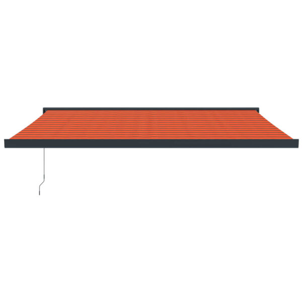 Zložljiva tenda oranžna in rjava 4,5x3 m blago in aluminij - Image 3