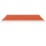 Zložljiva tenda oranžna in rjava 3x2,5 m blago in aluminij - Image 3
