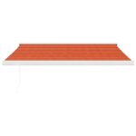 Zložljiva tenda oranžna in rjava 3,5x2,5 m blago in aluminij - Image 3