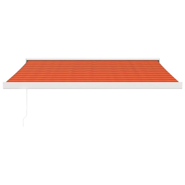 Zložljiva tenda oranžna in rjava 3,5x2,5 m blago in aluminij - Image 3