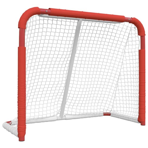 Gol za hokej rdeč in bel 137x66x112 cm poliester - Image 2