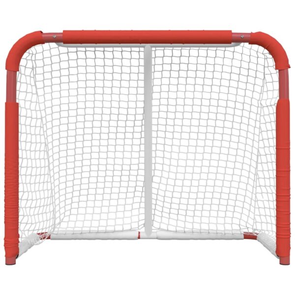 Gol za hokej rdeč in bel 137x66x112 cm poliester - Image 3