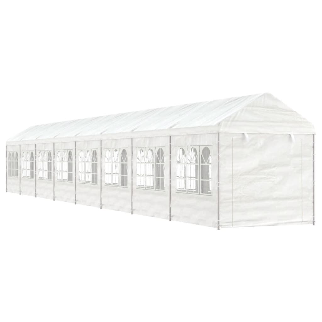 Paviljon s streho bel 17,84×2,28×2,69 m polietilen