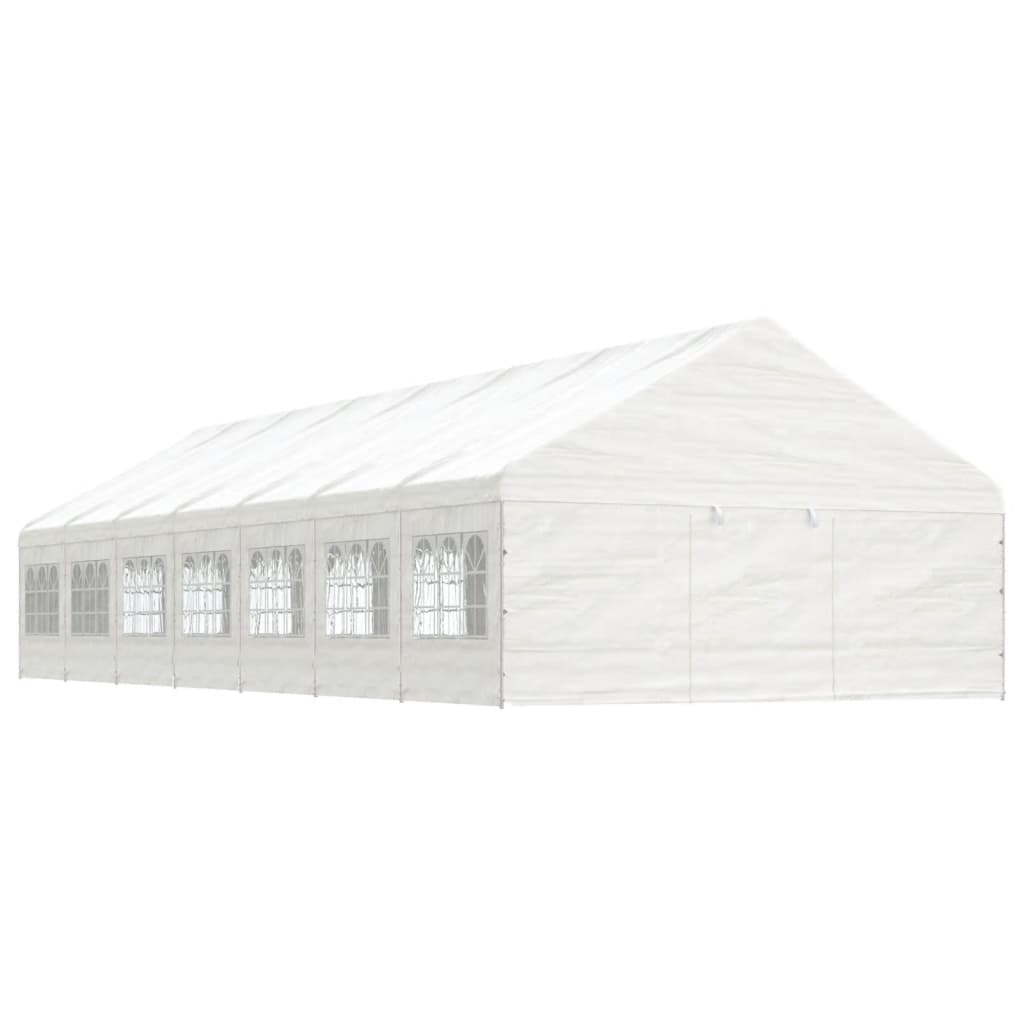 Paviljon s streho bel 15,61×5,88×3,75 m polietilen