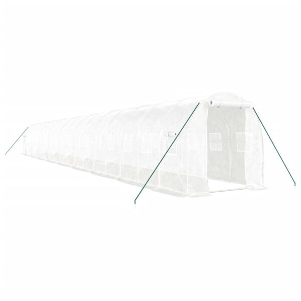 Rastlinjak z jeklenim okvirjem bel 36 m² 18x2x2 m - Image 2