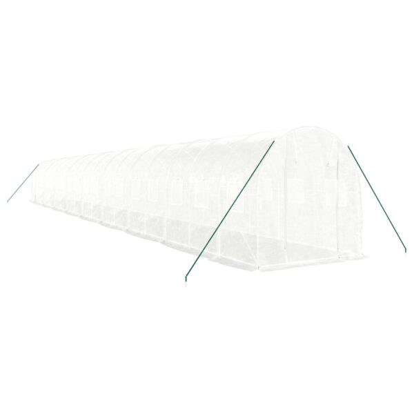 Rastlinjak z jeklenim okvirjem bel 36 m² 18x2x2 m - Image 3