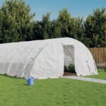 Rastlinjak z jeklenim okvirjem bel 60 m² 12x5x2,3 m