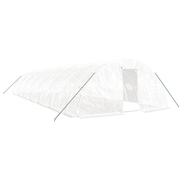 Rastlinjak z jeklenim okvirjem bel 70 m² 14x5x2,3 m - Image 2
