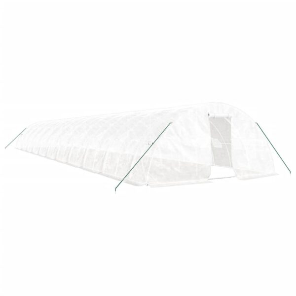 Rastlinjak z jeklenim okvirjem bel 110 m² 22x5x2,3 m - Image 2