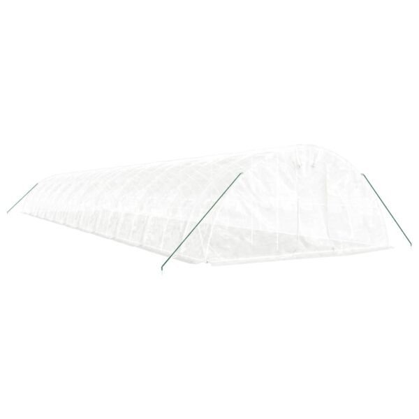 Rastlinjak z jeklenim okvirjem bel 110 m² 22x5x2,3 m - Image 3