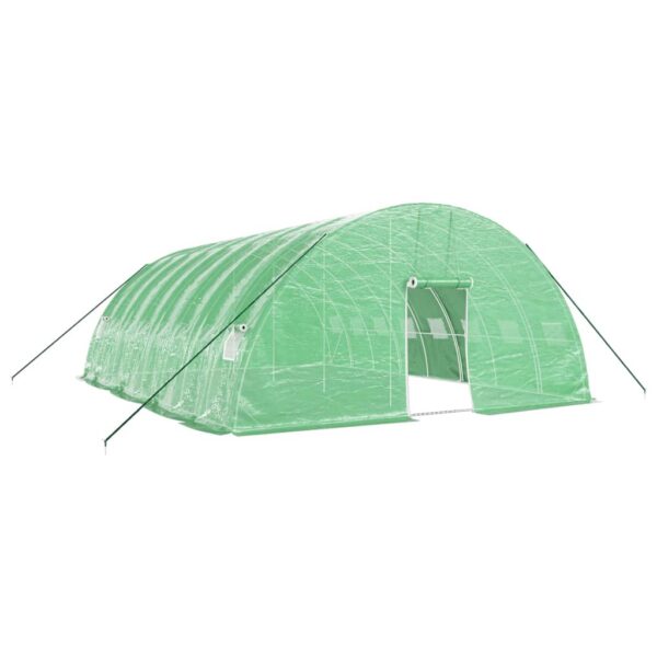Rastlinjak z jeklenim ogrodjem zelen 48 m² 8x6x2,85 m - Image 2