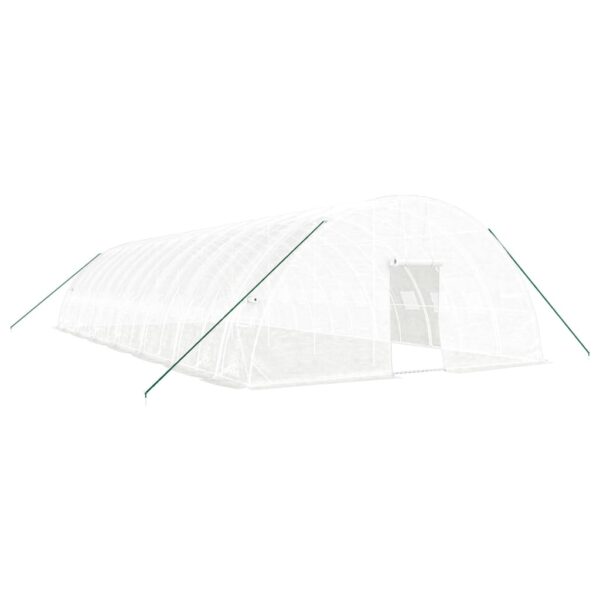 Rastlinjak z jeklenim okvirjem bel 84 m² 14x6x2,85 m - Image 2