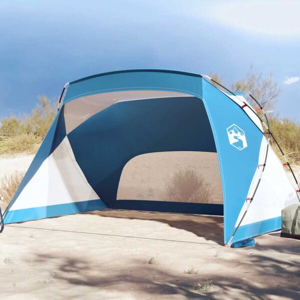 Šotor za na plažo moder 274x178x170/148 cm 185T poliester