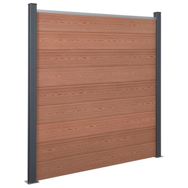 Komplet ograjnih panelov rjav 526x186 WPC - Image 2