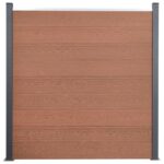 Komplet ograjnih panelov rjav 526x186 WPC - Image 3