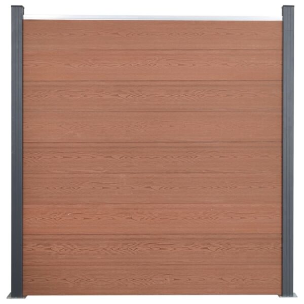 Komplet ograjnih panelov rjav 526x186 WPC - Image 3