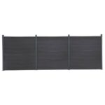 Komplet ograjnih panelov siv 526x186 WPC