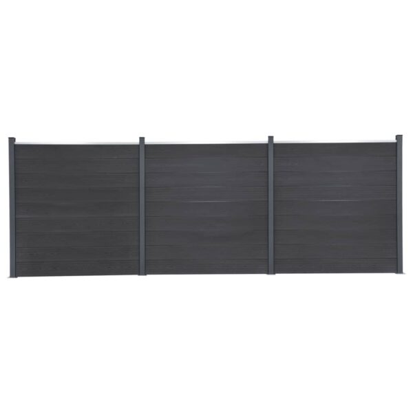 Komplet ograjnih panelov siv 526x186 WPC