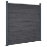 Komplet ograjnih panelov siv 526x186 WPC - Image 2