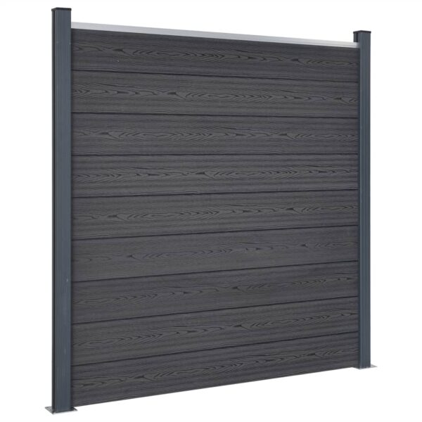 Komplet ograjnih panelov siv 526x186 WPC - Image 2
