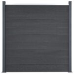 Komplet ograjnih panelov siv 526x186 WPC - Image 3