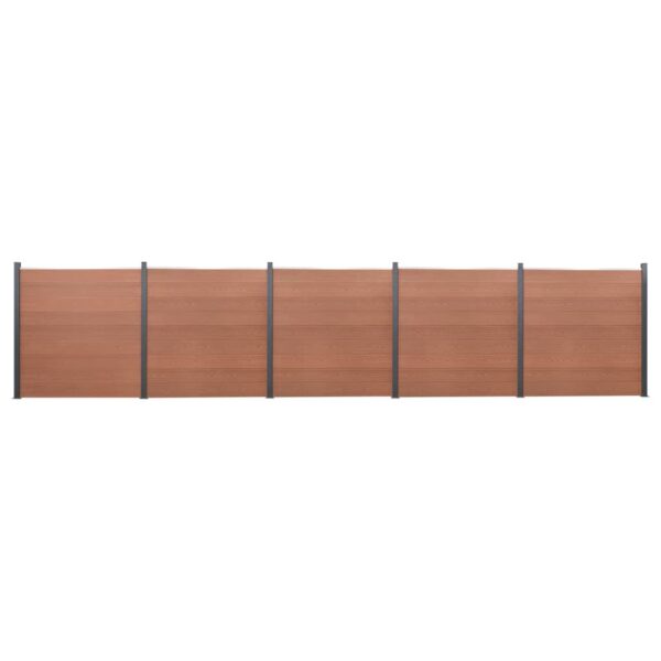 Komplet ograjnih panelov rjav 872x186 WPC