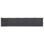 Komplet ograjnih panelov siv 872x186 WPC