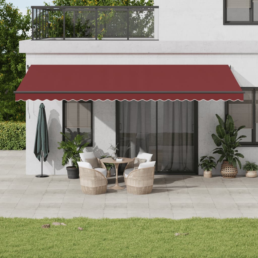 Avtomatsko zložljiva tenda bordo 600×350 cm