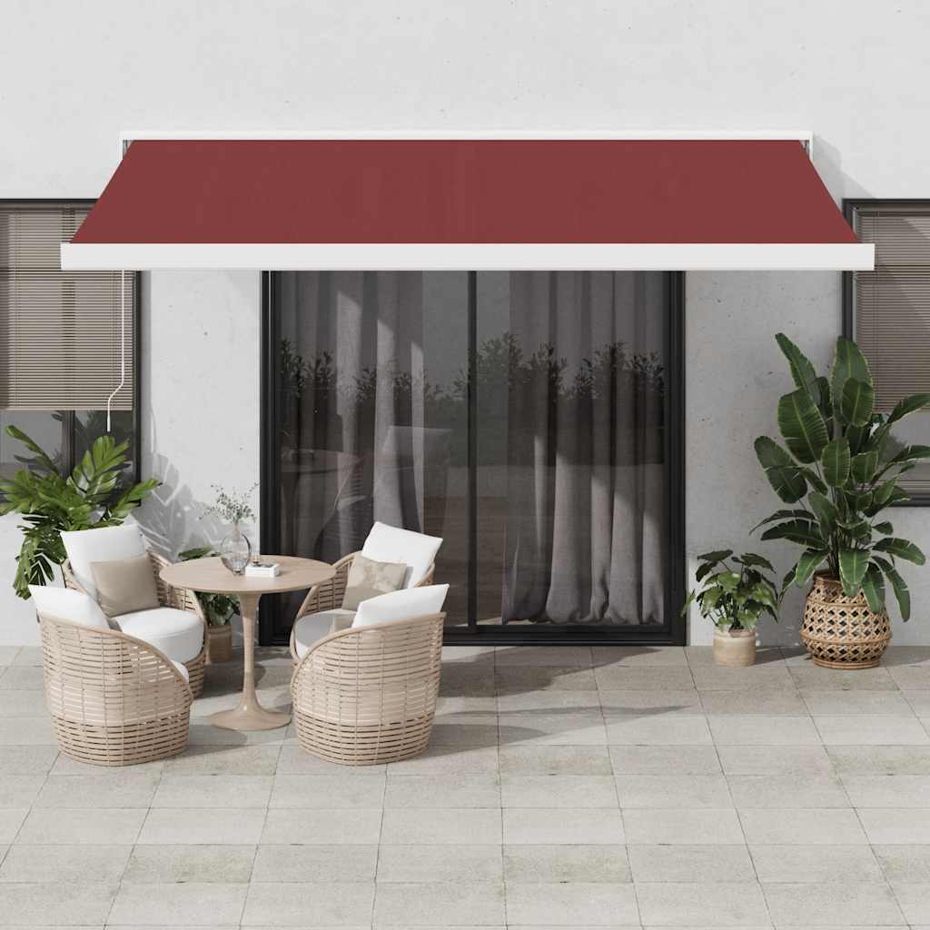 Ročno zložljiva tenda bordo 400×300 cm