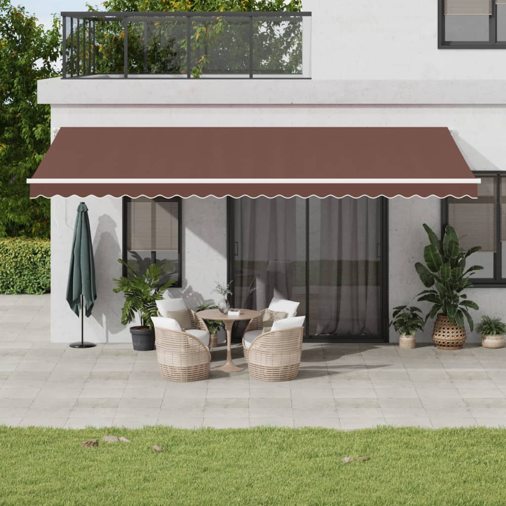 Avtomatsko zložljiva tenda rjava 600×350 cm